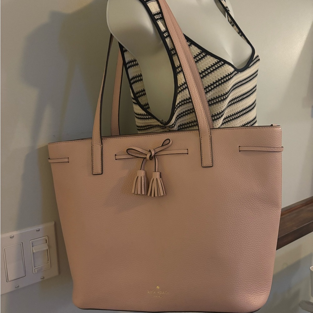 Kate Spade Pink Tote with Tassel Accents
